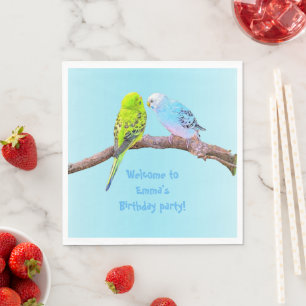 Cute budgie-par - individanpassningsbara blöjor pappersservett