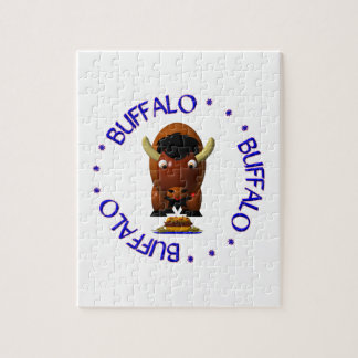 Cute Buffalo med nötkött på Weck och Buffalo Vinga Pussel
