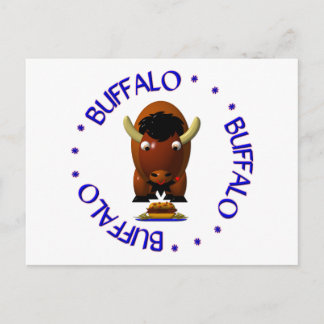 Cute Buffalo med nötkött på Weck och Buffalo Vinga Vykort