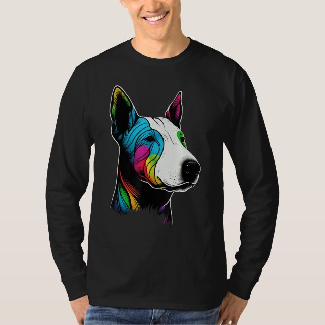 Cute Bull Terrier Dog on Bull Terrier  3 T Shirt (Framsida)