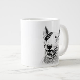Cute Bull Terrier-hund Jumbo Mugg