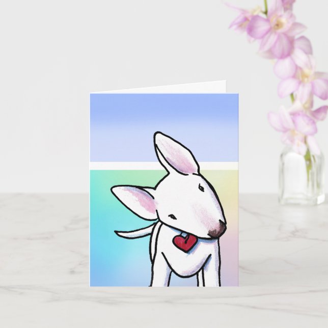 Cute Bull Terrier-kort Kort (Orkide)