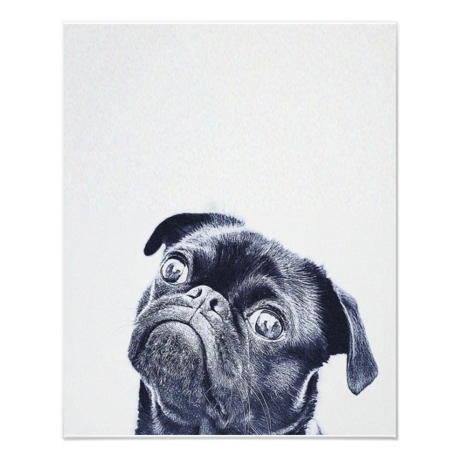 Cute Bulldog Artwork | Bulldog Älskare Gift Fototryck (Framsidan)