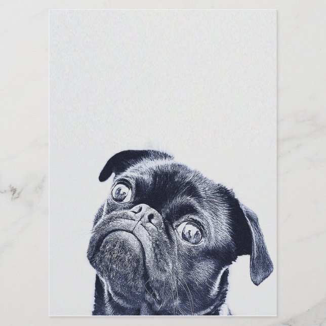 Cute Bulldog Artwork | Bulldog Älskare Gift Meny (Framsida)