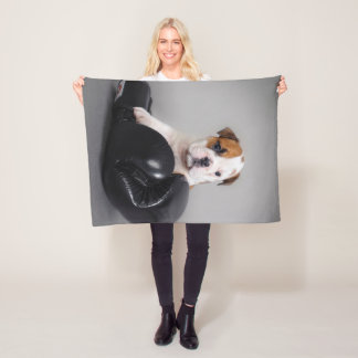 Cute Bulldog Boxer English Bulldog Älskare Gift Fleecefilt