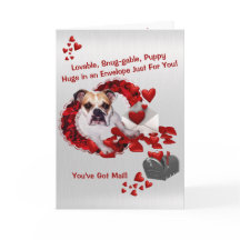 Cute Bulldog Maddie Valentine - du har Har Mail!