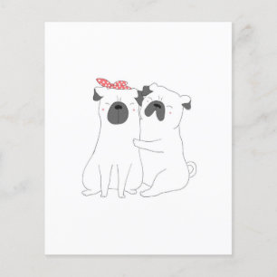 Cute Bulldog Matchning av Hund älskare Gift Flygblad