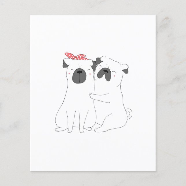Cute Bulldog | Matchning av Hund älskare Gift Flygblad (Framsidan)