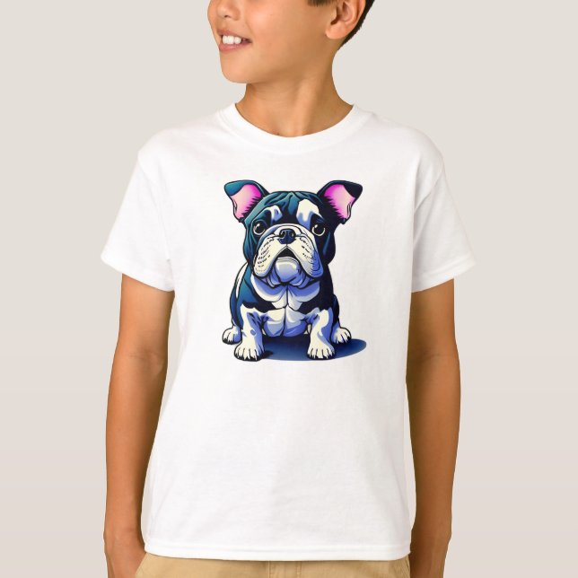Cute Bulldog T Shirt (Framsida)