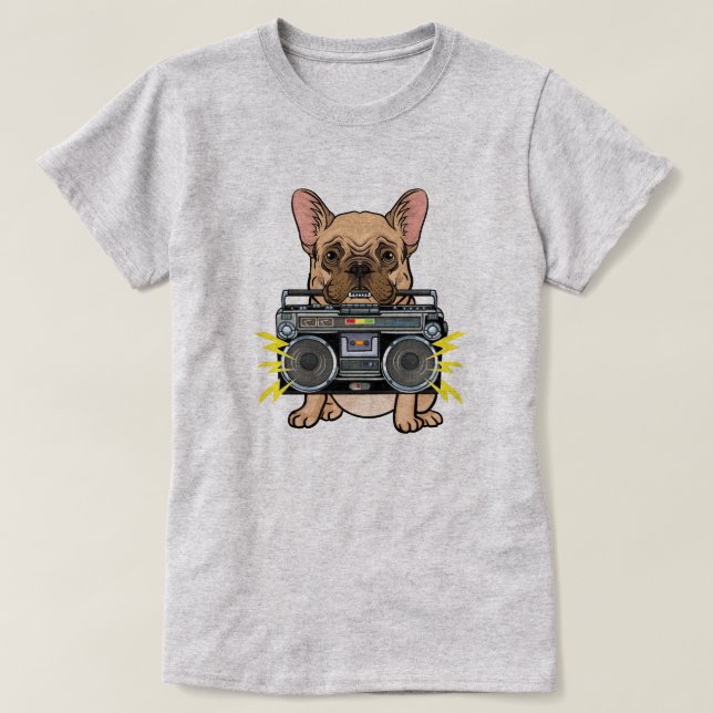 Cute Bulldog T Shirt (Design framsida)