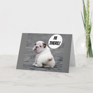 **CUTE BULLDOG** VILL ATT DU "FÅR BRA SNART!" KORT