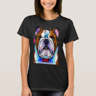 Cute Bulldog Watercolor for bulldog älskare, Manar T Shirt