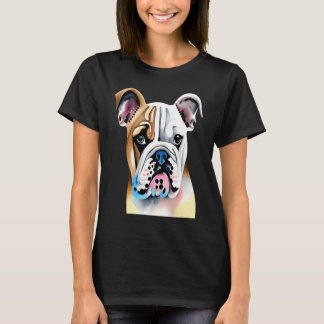 Cute Bulldog Watercolour for bulldog lovers, Men W T Shirt