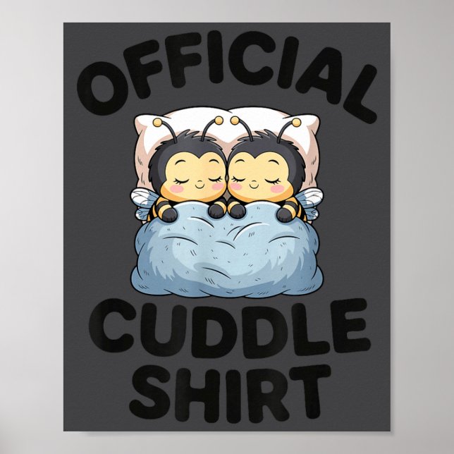 Cute Bumble Bee Couple Cuddle  Poster (Framsidan)
