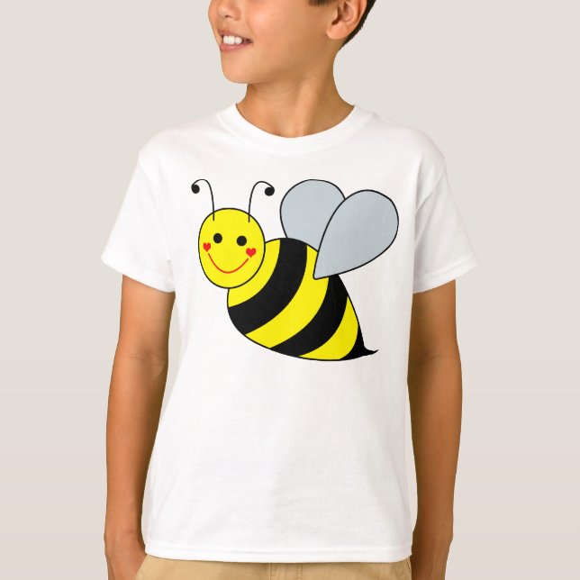 Cute Bumble Bee T Shirt (Framsida)