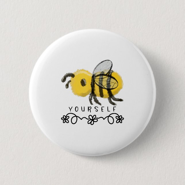 Cute Bumblebee Bee Yourself  Knapp (Framsida)