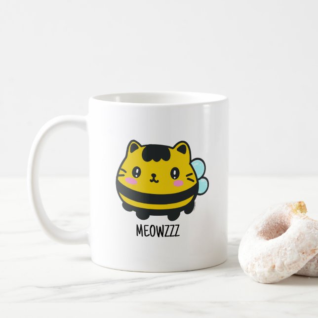 Cute Bumblebee Cat Kaffemugg (Med munk)
