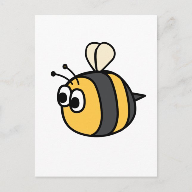 Cute Bumblebee Dekorativ kudde Vykort (Framsida)
