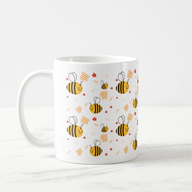 Cute Bumblebee Kaffemugg (Vänster)