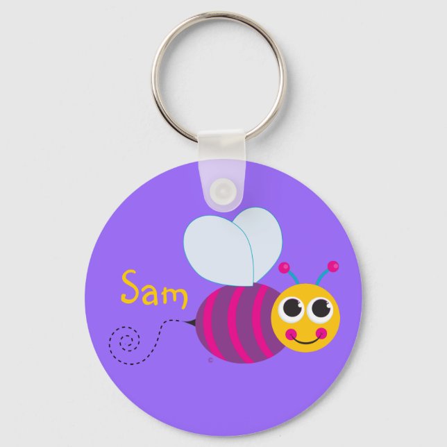 Cute Bumblebee Nyckelring (Framsida)