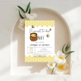 Cute Bumblebee så söt att det var en första födels Inbjudningar