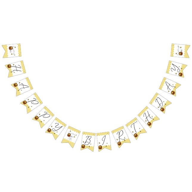 Cute Bumblebee så söt att det var en första födels Vimplar (Alla)