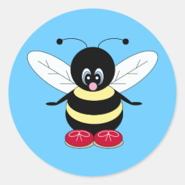 Cute BumbleBee Stickers Runt Klistermärke