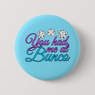 Cute Bunco Game Night Rosa Blue Dice Knapp