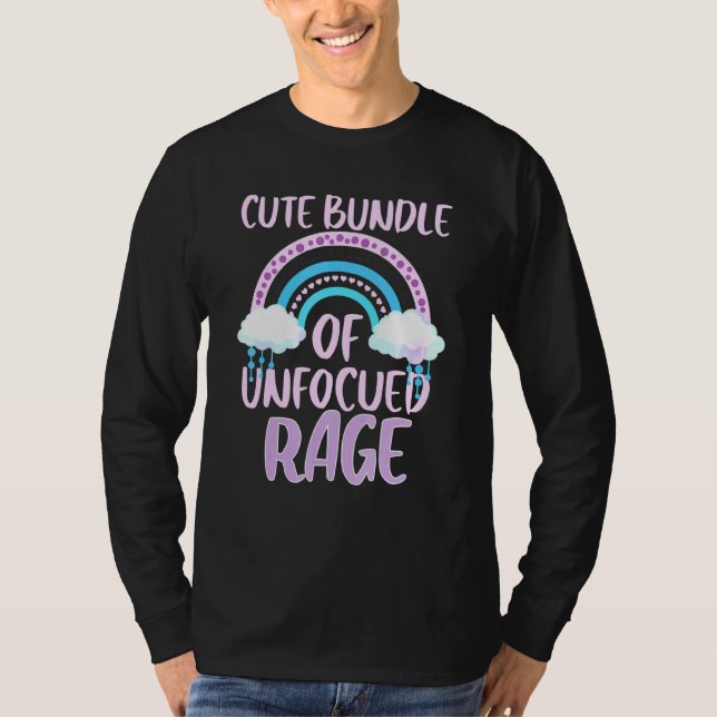 Cute Bundle av ofokuserad ras Pastel Goth Rainbow T Shirt (Framsida)