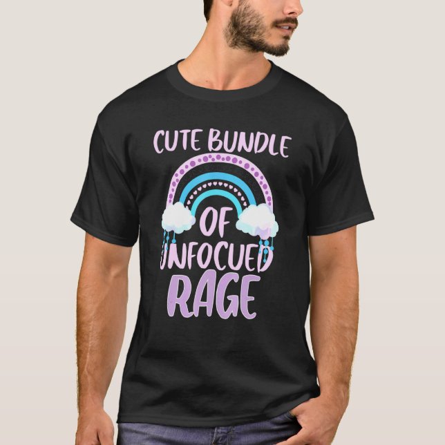 Cute Bundle av ofokuserad ras Pastel Goth Rainbow T Shirt (Framsida)