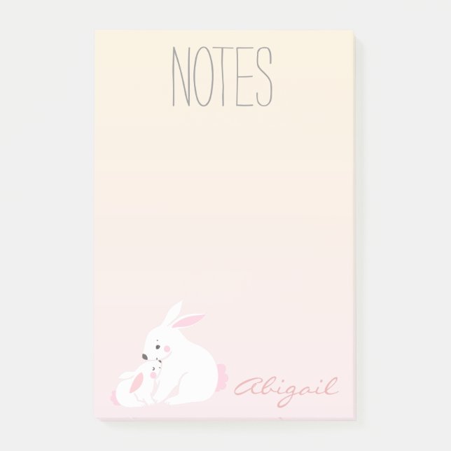 Cute bunnies | Anteckningar efter Personlig Post-it Block (Framsida)