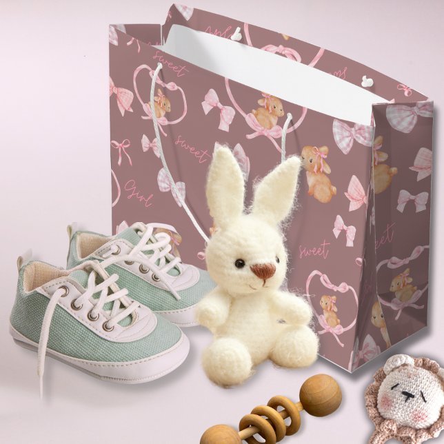 Cute Bunnies & Bows Gift Bag (Skapare uppladdad)