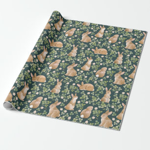 Cute Bunnies, Clove Flowers and Lövs Presentpapper