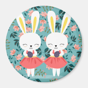 Cute Bunnies Magnet