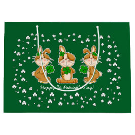 Cute Bunnies med Shamrocks St.Patrick's Day