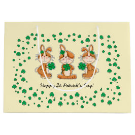 Cute Bunnies med Shamrocks St.Patrick's Day