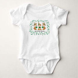 Cute Bunnies med Shamrocks St.Patrick's Day T-shirt