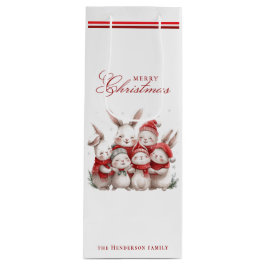 Cute bunnies och Custom Name God jul White