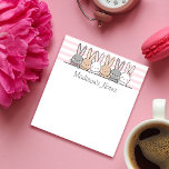 Cute Bunnies Personlig Anteckningsblock<br><div class="desc">Anpassa det här anteckningsblocket enkelt med ditt eget namn och titel. Utformningen har en massa söta handdragna tecknader.</div>