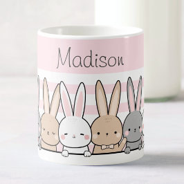 Cute Bunnies Personlig Kaffemugg