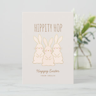 Cute Bunnies Personlig Påsk Julkort