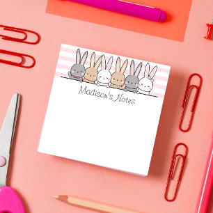 Cute Bunnies Personlig Post-it Block