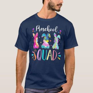 Cute Bunnies Preschool Teacher Squad Påsk Day Ti T Shirt