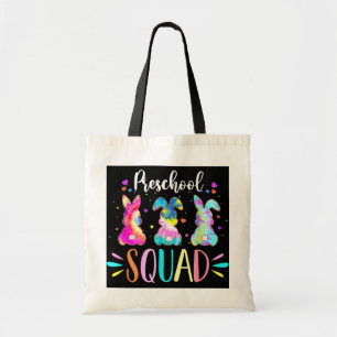 Cute Bunnies Preschool Teacher Squad Påsk Day Tygkasse