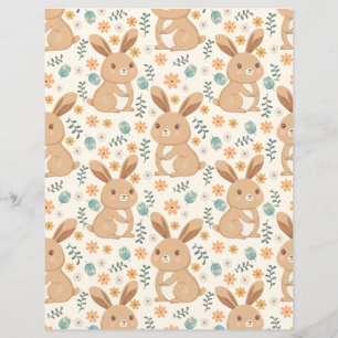 Cute Bunnies-skrapbok Papper