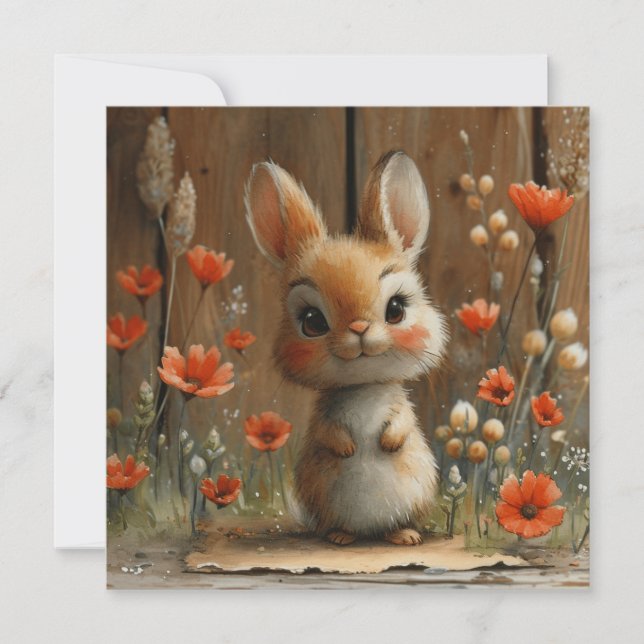 Cute Bunnies: Sweet Surprises 🐰 Digital Julkort (Framsida)