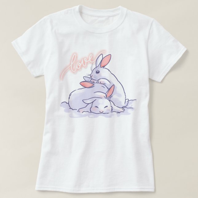 Cute Bunnies T Shirt (Design framsida)