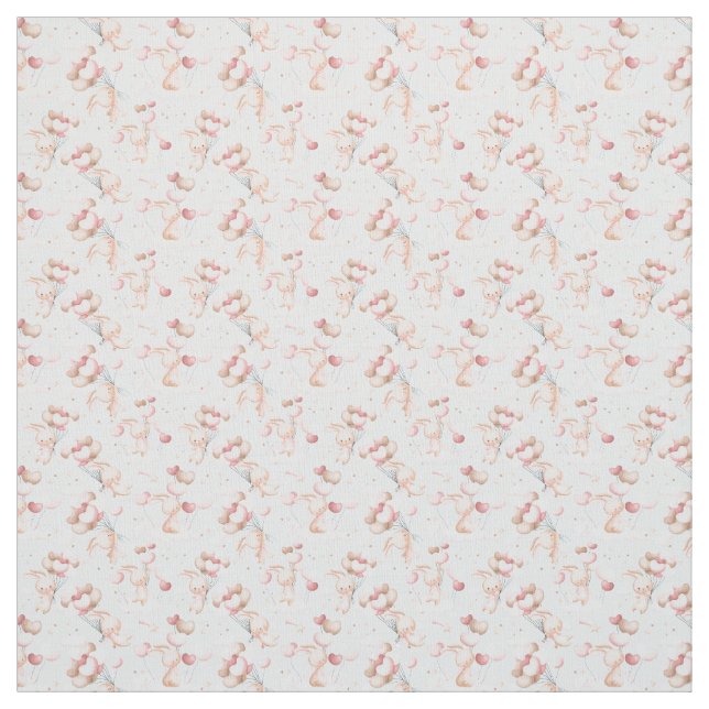 Cute bunnions med ballonger tyg (Provkarta)