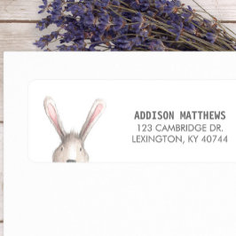 Cute Bunny-adressetikett Returadress Etikett