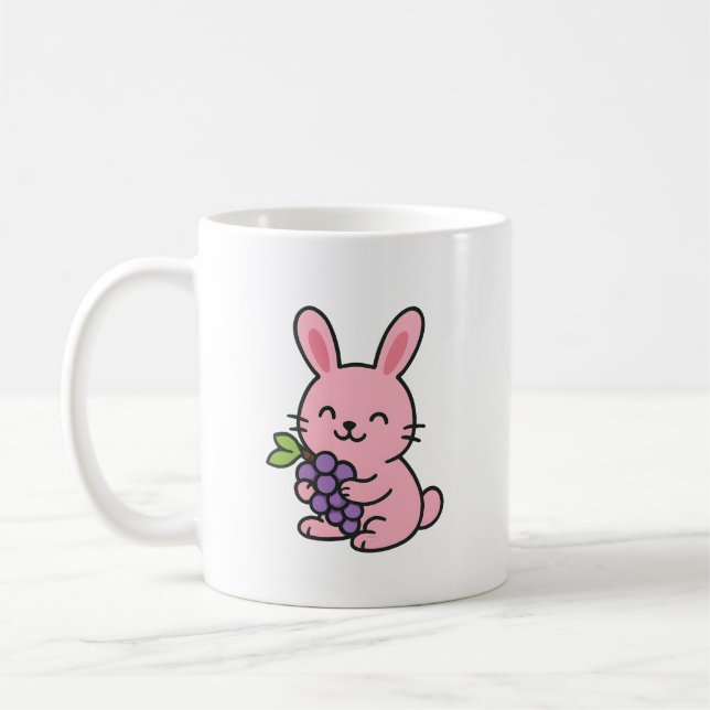 Cute Bunny - Adsible Rabbit Coffee Mugg / Tea Kopp (Vänster)